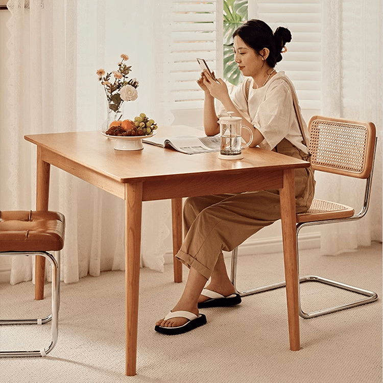 【高品質】オーク チェリー材 テーブル|エレガントなデザイン fyg-654