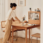 【高品質】オーク チェリー材 テーブル|エレガントなデザイン fyg-654