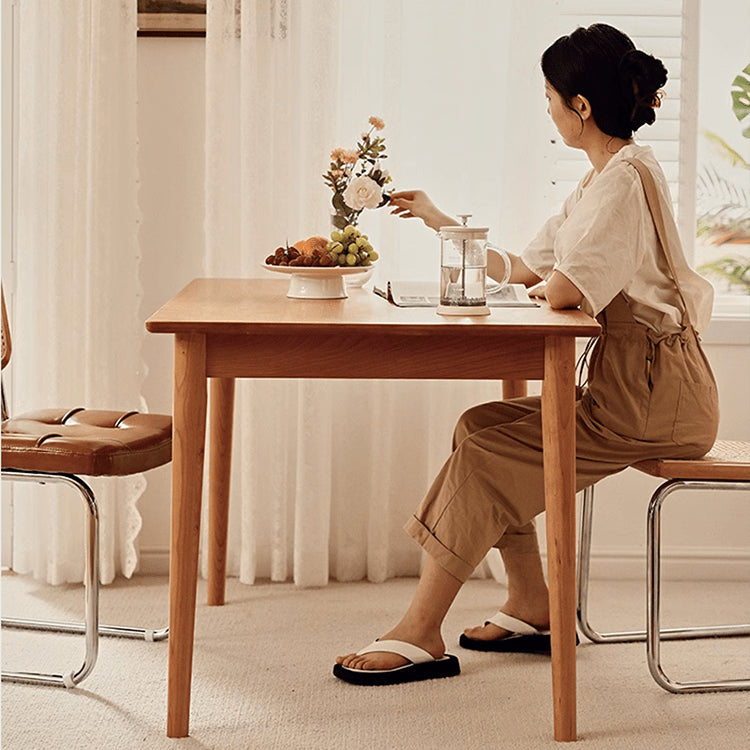 【高品質】オーク チェリー材 テーブル|エレガントなデザイン fyg-654