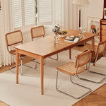 【高品質】オーク チェリー材 テーブル|エレガントなデザイン fyg-654