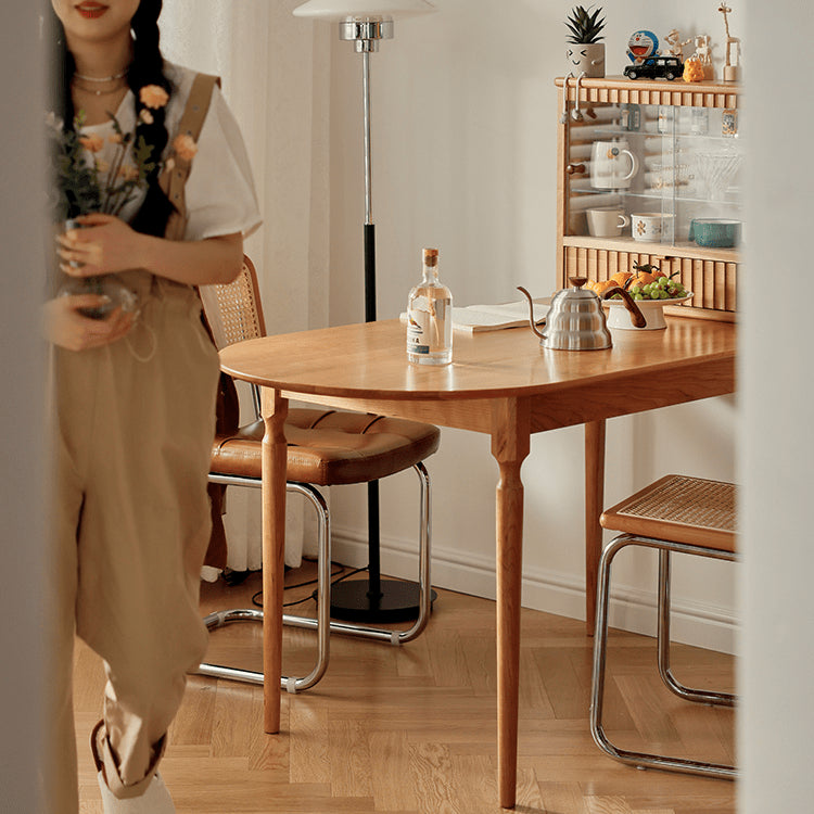 【高級家具】チェリー材テーブル|木目が美しい上品なデザイン fyg-656