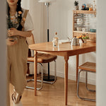 【高級家具】チェリー材テーブル|木目が美しい上品なデザイン fyg-656