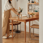 【高級家具】チェリー材テーブル|木目が美しい上品なデザイン fyg-656