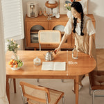 【高級家具】チェリー材テーブル|木目が美しい上品なデザイン fyg-656