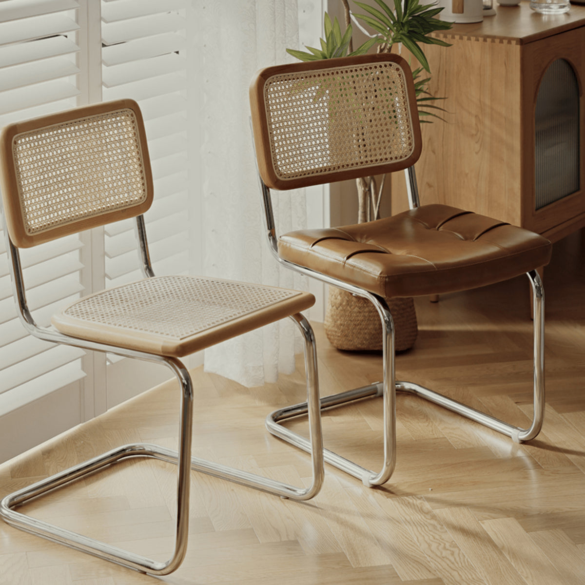 高級レッドオーク&チェリー材チェア|エレガントなデザインと快適な座り心地 fyg-658