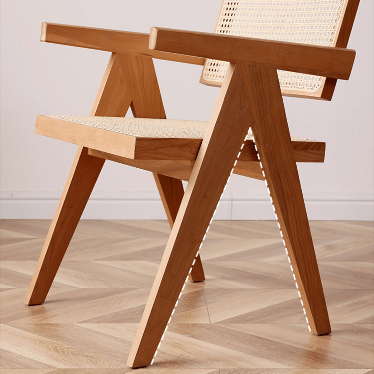 高級レッドオーク&チェリー材チェア|エレガントなデザインと快適な座り心地 fyg-658