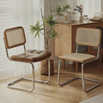 【天然木×多層板】レッドオーク&チェリー材使用の快適チェア - コットン張りで高級感UP! fyg-659