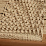 チェリー材&ラタン使用 麻編みスツール | 自然素材の上質デザイン fyg-662