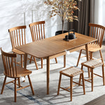 チェリー材&ラタン使用 麻編みスツール | 自然素材の上質デザイン fyg-662