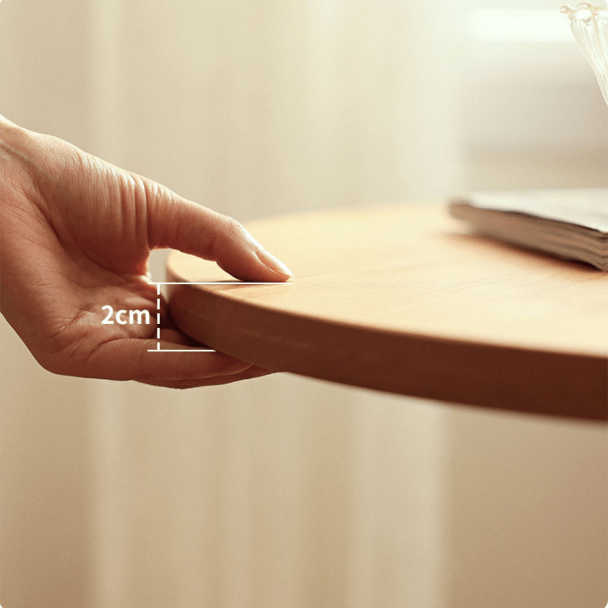 オーク材×強化ガラス使用 高級センターテーブル(銅&ナイロンパーツ採用) fyg-666