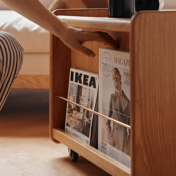 チェリー材×強化ガラスのデザインセンターテーブル 高級感漂う多層板&銅仕上げ fyg-667