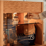 セラミック&チェリー材センターテーブル - 強化ガラス&ステンレスの高級デザイン fyg-668