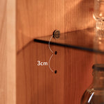 セラミック&チェリー材センターテーブル - 強化ガラス&ステンレスの高級デザイン fyg-668