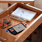 セラミック&チェリー材センターテーブル - 強化ガラス&ステンレスの高級デザイン fyg-668