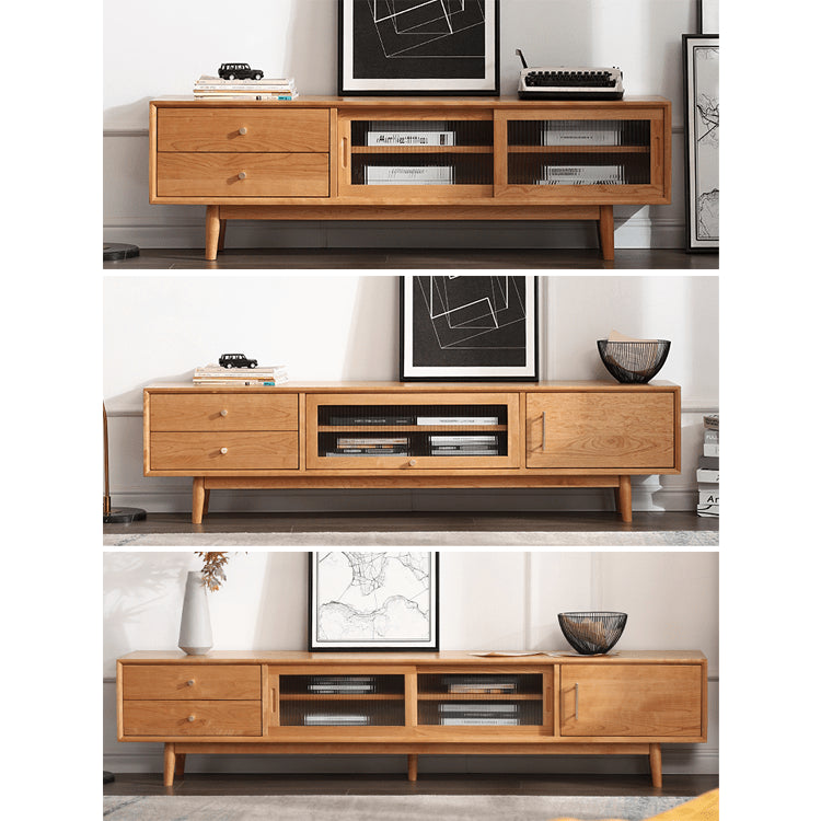 【高品質】多機能テレビ台|チェリー材?ケヤキ?多層板?ガラス?銅?レッドオーク?キリ製 fyg-672