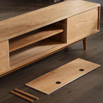 【高品質】多機能テレビ台|チェリー材?ケヤキ?多層板?ガラス?銅?レッドオーク?キリ製 fyg-672