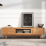 【高品質】多機能テレビ台|チェリー材?ケヤキ?多層板?ガラス?銅?レッドオーク?キリ製 fyg-672