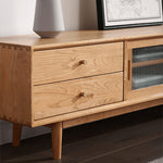 【高品質】多機能テレビ台|チェリー材?ケヤキ?多層板?ガラス?銅?レッドオーク?キリ製 fyg-672