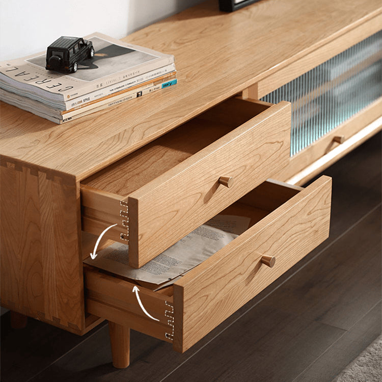 【高品質】多機能テレビ台|チェリー材?ケヤキ?多層板?ガラス?銅?レッドオーク?キリ製 fyg-672