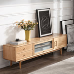 【高品質】多機能テレビ台|チェリー材?ケヤキ?多層板?ガラス?銅?レッドオーク?キリ製 fyg-672