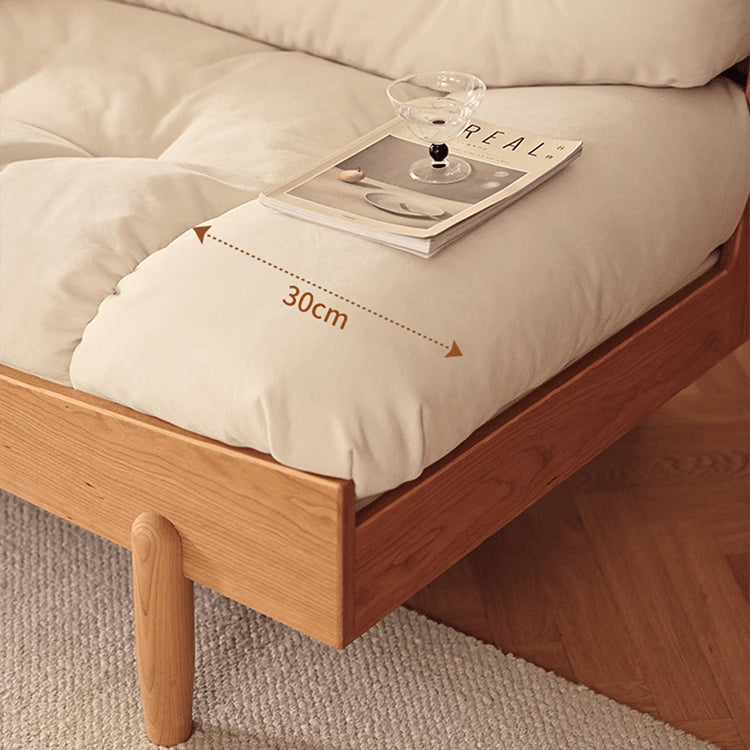 「高級素材使用!チェリー材とパイン、ステンレスフレームのグースダウン入りソファー」 fyg-673