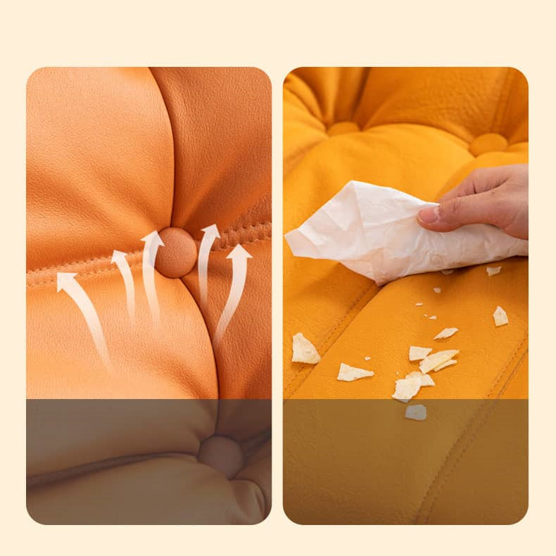 「快適な座り心地!パインMDF集成材とPPコットン使用のエアレザーソファー」 fykl-423