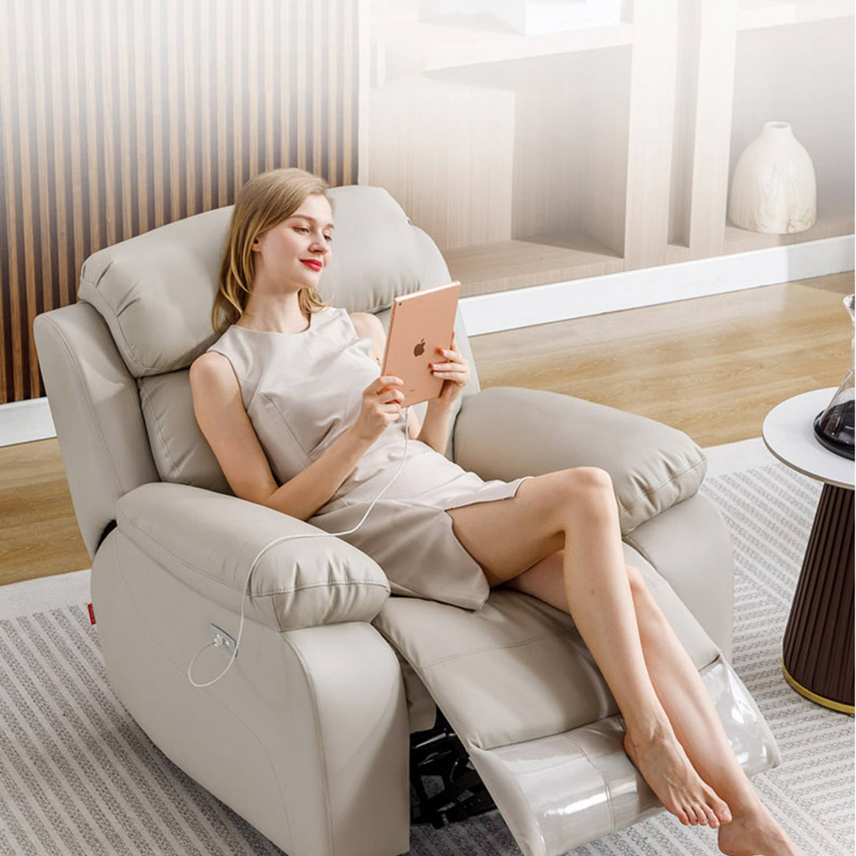 【高級】パイン集成材使用!快適なPPコットン?PUレザーソファー fykl-431