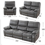 高級感あふれるエアレザーソファー - パイン材&PPコットン使用 fykl-436