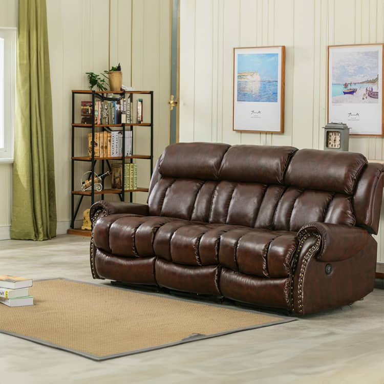 【高級パイン材&ナノレザー使用】快適なファミリーソファー - おしゃれで耐久性抜群 fykl-445