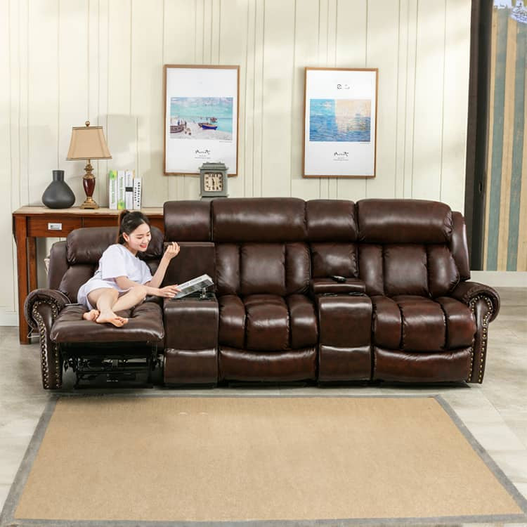 【高級パイン材&ナノレザー使用】快適なファミリーソファー - おしゃれで耐久性抜群 fykl-445