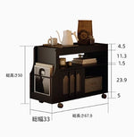 モダンデザインの強化ガラス茶卓・アクリル製収納付きサイドテーブル - リビングに最適! fymj-4845