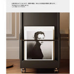 モダンデザインの強化ガラス茶卓・アクリル製収納付きサイドテーブル - リビングに最適! fymj-4845