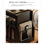 モダンデザインの強化ガラス茶卓・アクリル製収納付きサイドテーブル - リビングに最適! fymj-4845