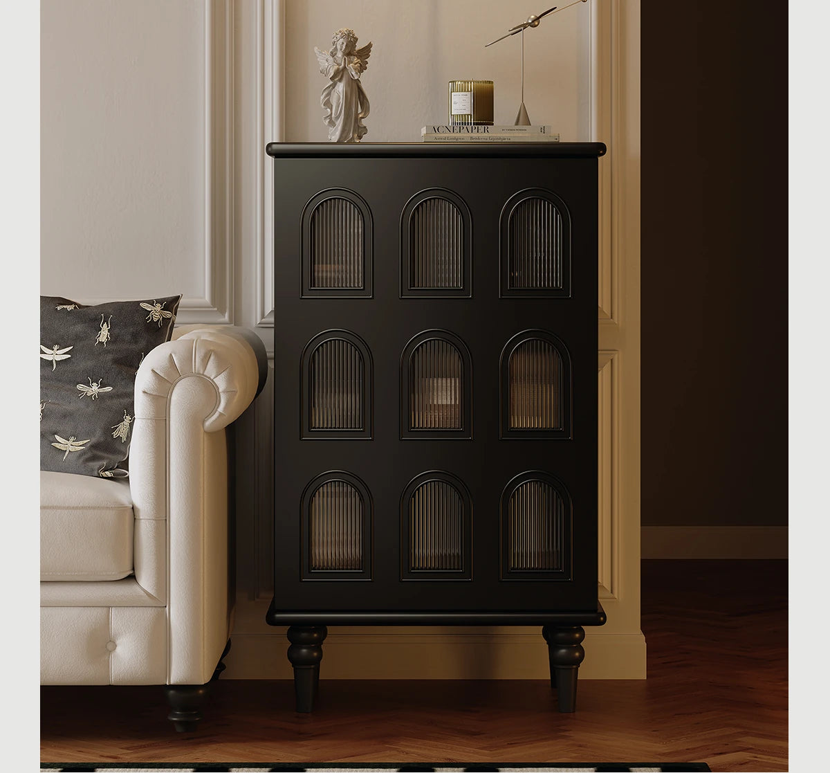 アクリル製シックなキャビネット|エレガントな収納でお部屋をスタイリッシュに演出 fymj-4847