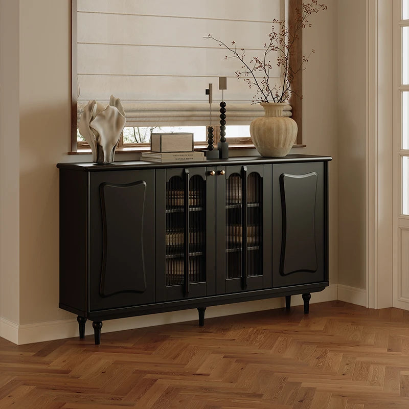 スタイリッシュな無垢材&銅製キャビネット - シンプルで高級感溢れるアクリルデザイン fymj-4848