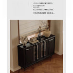 スタイリッシュな無垢材&銅製キャビネット - シンプルで高級感溢れるアクリルデザイン fymj-4848