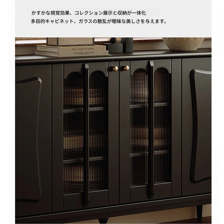 スタイリッシュな無垢材&銅製キャビネット - シンプルで高級感溢れるアクリルデザイン fymj-4848