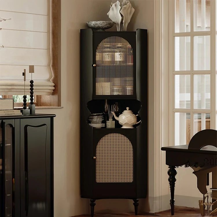 シックなアクリル銅ラタンキャビネット - スタイリッシュな収納でお部屋を演出します! fymj-4851