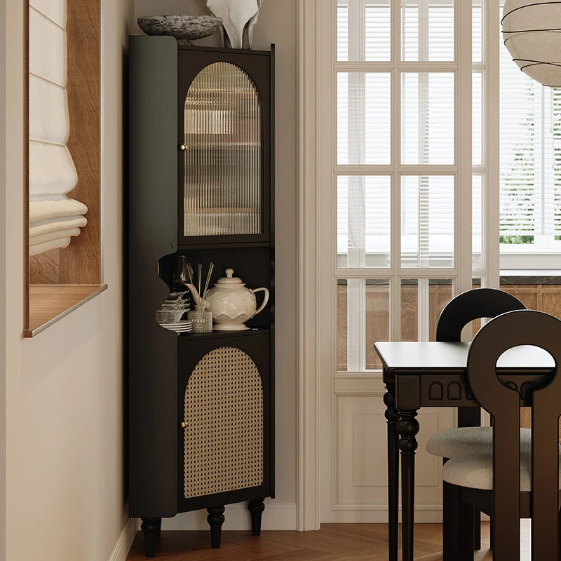 シックなアクリル銅ラタンキャビネット - スタイリッシュな収納でお部屋を演出します! fymj-4851