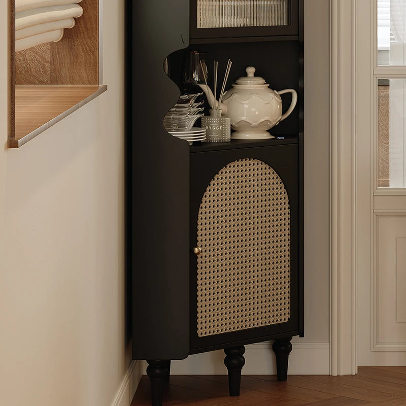 シックなアクリル銅ラタンキャビネット - スタイリッシュな収納でお部屋を演出します! fymj-4851