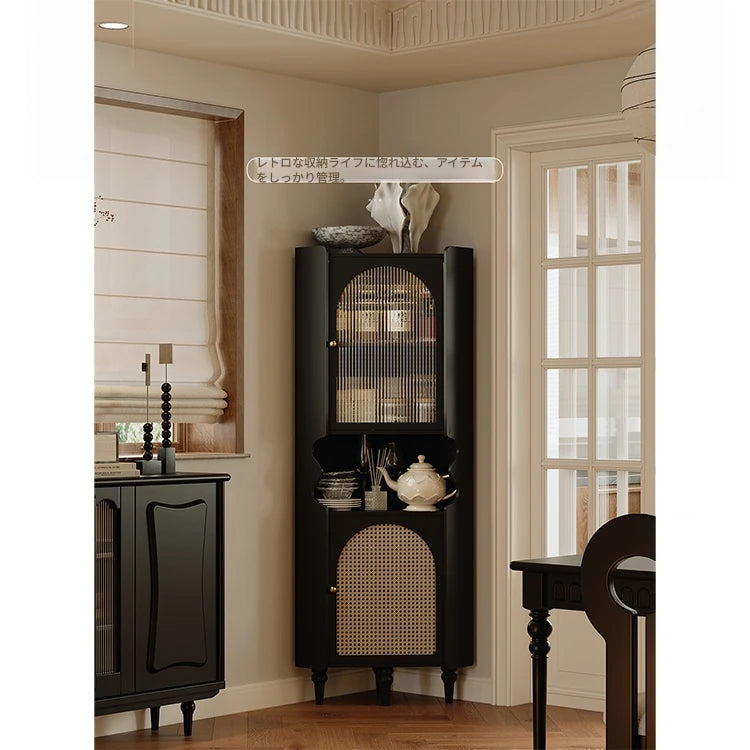 シックなアクリル銅ラタンキャビネット - スタイリッシュな収納でお部屋を演出します! fymj-4851