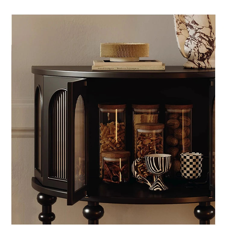 レッドオーク製 多層板キャビネット - エレガントなデザインと収納力を兼ね備えたインテリア家具 fymj-4853