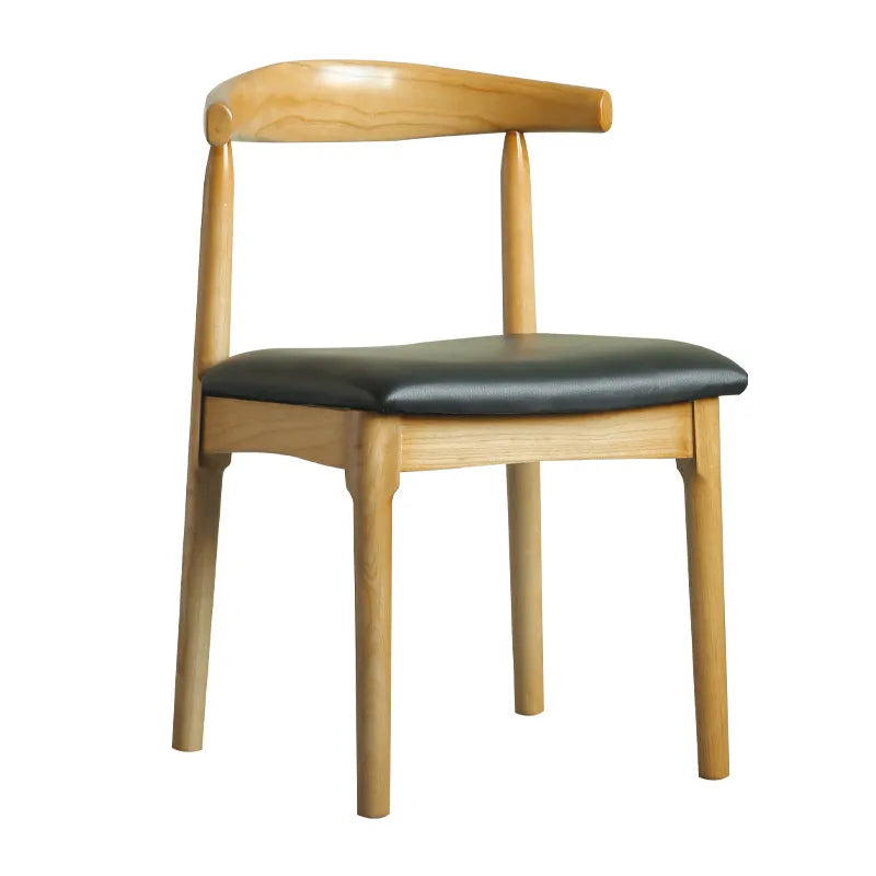 チェア ブラック ナチュラル 無垢材 合皮 fymxc-3579