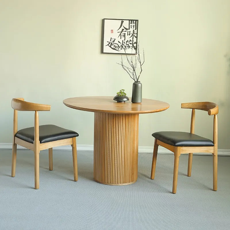 チェア ブラック ナチュラル 無垢材 合皮 fymxc-3579