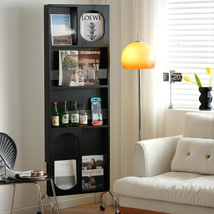 チェリー材多層板ラック - ガラス&アクリルの高級ステンレス収納 fyx-822