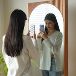 チェリー材多層板ラック - ガラス&アクリルの高級ステンレス収納 fyx-822