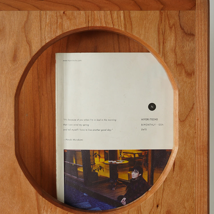 チェリー材多層板ラック - ガラス&アクリルの高級ステンレス収納 fyx-822