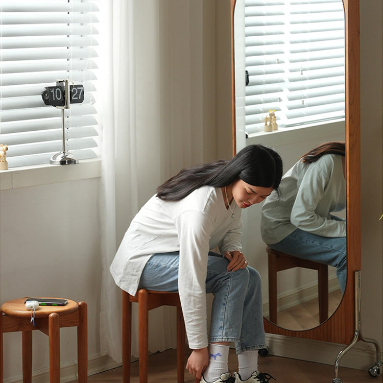 チェリー材多層板ラック - ガラス&アクリルの高級ステンレス収納 fyx-822