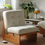 「高級チェリー材使用!フェザーとシープボアの極上チェア」 fyx-827