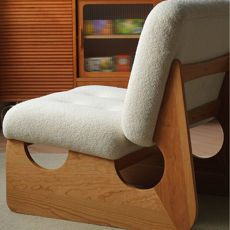 「高級チェリー材使用!フェザーとシープボアの極上チェア」 fyx-827